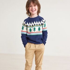 Hanna Andersson Holiday Sweater. Like New. Blue. Size 5